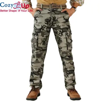 Thoshine Brand Men Cargo Pants Camouflage Military Trousers Pockets