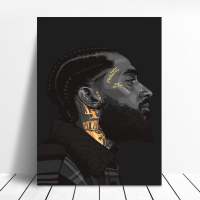 Nipsey Hussle โปสเตอร์ผ้าใบวาดภาพและภาพพิมพ์ห้องนั่งเล่นรูปภาพศิลปะผนังผ้าใบตกแต่งบ้าน1ชิ้นกรอบด้านในหรือไม่มีกรอบ