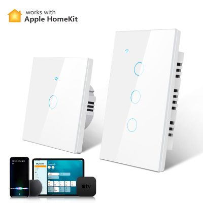 Scan QR Direct Connect WIFI LED Light Switch Smart Touch Switch Siri Voice APP Wireless Control Work With Apple Homekit Home Kit