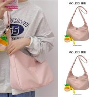 Summer summer large-capacity commuter shoulder tote bag girls 2023 new pink casual messenger canvas bag 【QYUE】