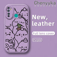 เคส Chenyyka สำหรับ Infinix Hot 9 Pro X655C Hot 9 Play X680การ์ตูนรูปไดโนเสาร์น่ารักเคสซิลิโคนนิ่มหนังดีไซน์ใหม่เคสฝาหลังกันกระแทกเคสป้องกันกล้องเลนส์คลุมทั้งหมด