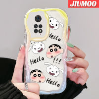 เคส JIUMOO สำหรับ Xiaomi MI Redmi Note 11 11S Poco M4 Pro 4G ลายการ์ตูน Crayon Shin-Chan ดีไซน์ใหม่เนื้อครีมขอบคลื่นนุ่มเคสมือถือกันกระแทกแบบใสนุ่มฝาครอบป้องกันเรียบง่ายอ่อนโยน