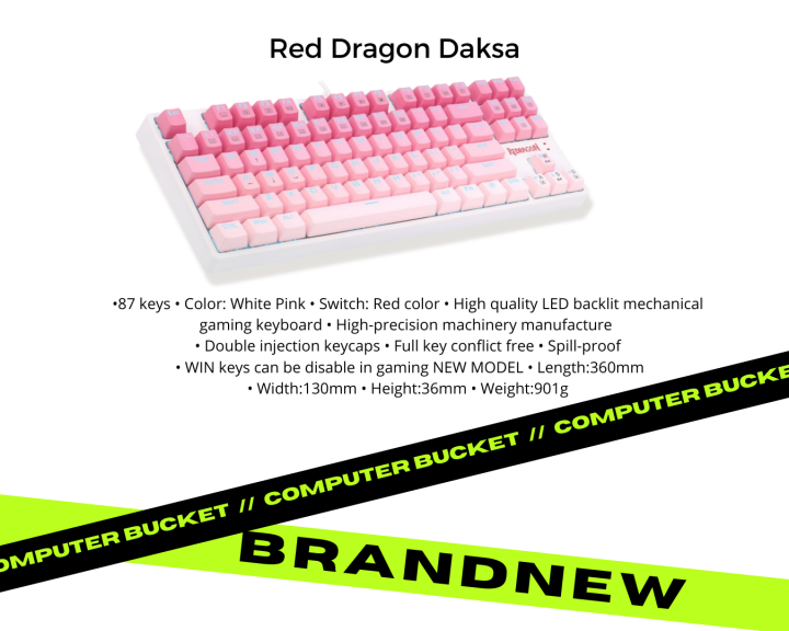 Red Dragon Daksa Mechanical Keyboard | Lazada PH
