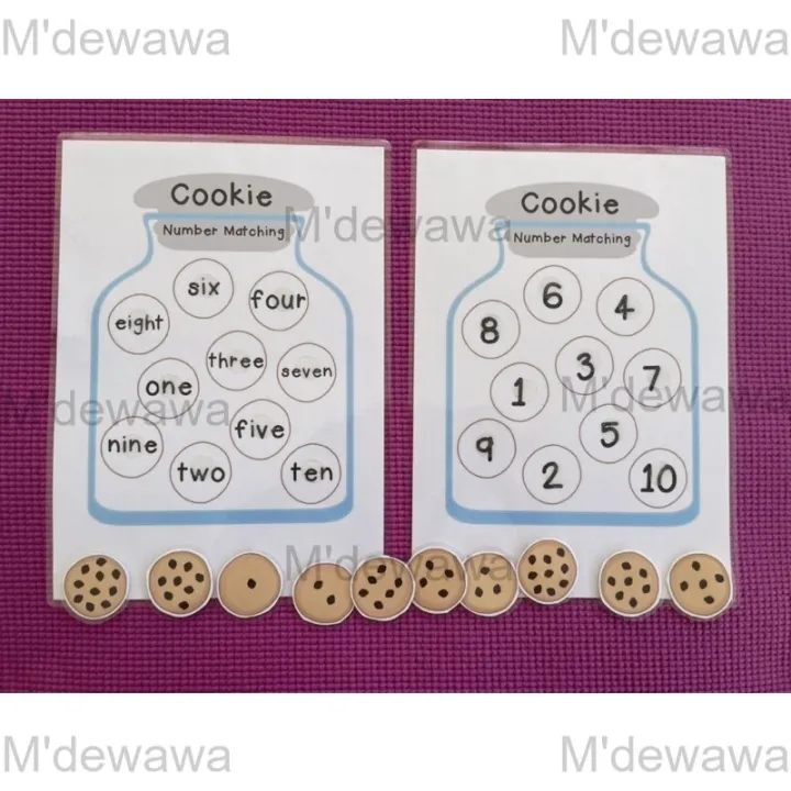 [🌈Number - Cookie in the jar🌈] Laminated Quiet Book | Montessori Early ...