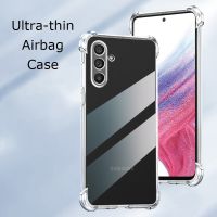 Clear Airbag Phone Case for Samsung Galaxy A04 A04S A04E A14 A24 A34 A54 5G Camera Protective Soft TPU Transparent Crystal Cover