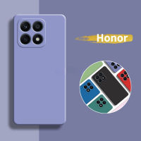 เคสซิลิโคนเหลวสำหรับ Honor X6A 2023 HonorX6A ขอบตรงเคสโทรศัพท์กันกระแทกเรียบง่ายทีพียูอ่อนและยืดหยุ่น