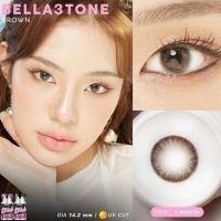 ☀มีค่าสายตา☀ Wink Bella3tone Gray Brown ? บิ๊กอาย รายเดือน มีอย แถมตลับฟรี กรองแสง รายเดือน มีอย. เลนส์นิ่ม สวยปังมาก คอนแทคเลนส์ ตาโต