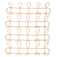 4X Large Rattan Wall Hooks Clothes Hat Hanging Hook Crochet Cloth Holder Organizer Hangers Decor for Home Decor