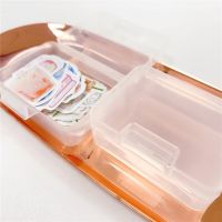 xijing-cod students school Transparent PP Buckle Rectangular Plastic Storage Card Stationery Finishing Packing