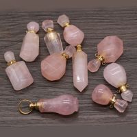 【cw】 New Stone Perfume Bottle Irregular Pendant Jewelry Making Necklace Accessory ！