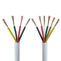 №❇ 18AWG 20AWG 17AWG 15AWG RVV 2/3/4/5 Cores Copper Wire Conductor Electric RVV Cable White soft sheathed wire