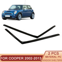 สำหรับ Mini Cooper 2002-2013 Mini Hatch Auto สีดำ Tinted รถด้านข้าง Visor Guard Vent กันสาด Shelters Rain ประตู Venisor