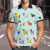 2023 NEW Style Anime Polo Homme Animal Dogs 3D Printed Men Shirts Casual Hombres Streetwear Polo Shirt Short Sleeve Boys Ropa Mens Clothes-76New product，Can be customization