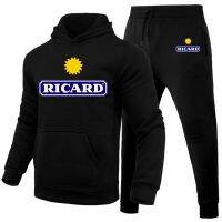 Ricard ชุดเสื้อผ้าผู้ชายสำหรับฤดูหนาวใหม่ชุดเสื้อมีฮู้ดพิมพ์ลายเสื้อฟลีซกันหนาวชุดวอร์มบุรษกางเกงกีฬาขายาวลำลอง2022