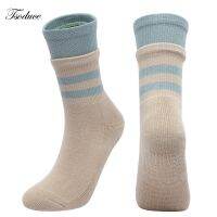 Socks Double-layer Cuff Middle Tube Foot Cushioned Terry Warm Breathable Cotton Pilates Barre