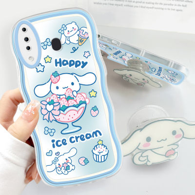 GGK เคสโทรศัพท์ปลอกสำหรับ Samsung Galaxy M14 M10 5G M30พร้อมที่วางนิ่มแฟชั่นฟรี Cinnamoroll Pochacco การ์ตูนเคสโทรศัพท์มือถือป้องกันกล้องคลุมทั้งหมด