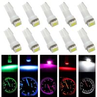 ℗﹍✌ 10 peças luzes de carro para instrumentos t5 lâmpada led 5050 smd painel de luz indicadora de aviso 12v 6000k led t5 vermelho branco amarelo azul