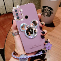 เคสโทรศัพท์สำหรับ OPPO A53 2020 F11  A54 F11Pro มืออาชีพที่มีกระจก &amp; สายคล้องสั้น