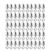 50PCS Stainless Steel Clips Hooks Clip Rings Metal Curtain Clips for Photos  DIY Crafts