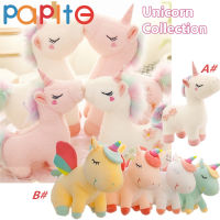 PAPITE【Ready Stock】Unicorn Collection Crystal Velvet Rainbow Unicorn Doll Plush Toy Stretch Kids Gift