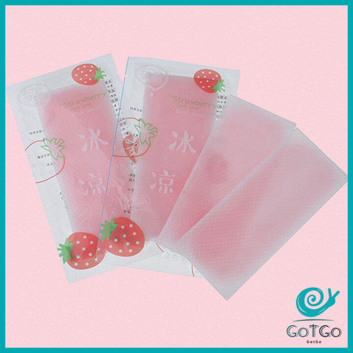 gotgo-สติ๊กเกอร์ลดไข้-เจลลดไข้-เจลเย็น-เจลหอมๆ-กลิ่นผลไม้-cooling-sticke