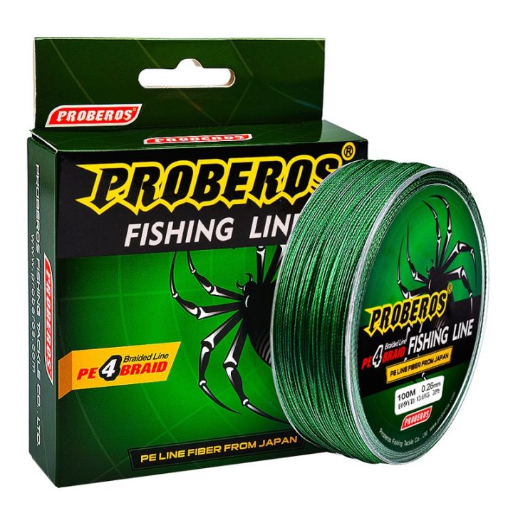A SELL Hot Sale】 PROBEROS Braided 100M Clear PE Fishing Line 6-100LB Leader  Line Fly Fishing Line Super Strong Fishing Accessorie