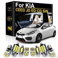 สำหรับ KIA CEED JD ED CD SW GT 2 3 2006-2020ภายในรถยนต์ไฟ LED แผนที่หีบฝาทรงโค้งชุดโคมไฟป้ายทะเบียน Canbus อุปกรณ์ตกแต่งรถยนต์