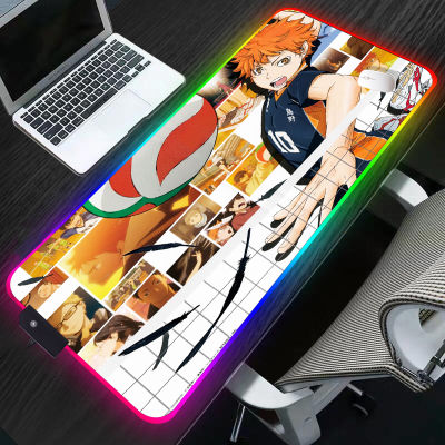 Xxl Gaming Mouse Pad Computer RGB Pc Accessories Gamer Haikyuu Desktop Table Mat Cute Anime Mats Pads Backlight Desk Keyboard Xl