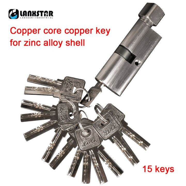 lanxstar-entrance-door-lock-small-70-cylinder-29mm-lock-core-indoor-fittings-cylinders-3pcs-8pcs-15pcs-keys-durable-lock-cores