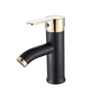 Bathroom Basin Faucet Hot &amp; Cold water Mixer Basin Sink Tap Black Golden Water Kitchen Faucets Bathroom Vessel Sink Tap Crane