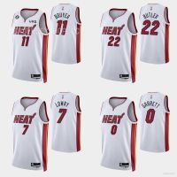 ☼™▥ HQ1 22-23 NBA Jersey Heat Butler Bouyea Lowry Garrett White Basketball Sports Vest Unisex QH1