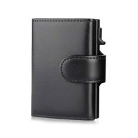 Mens Wallets Man Credit Card Holder Wallet Men Women RFID Aluminium Box Card Holder Purse Genuine Leather Bank Cardholder Case