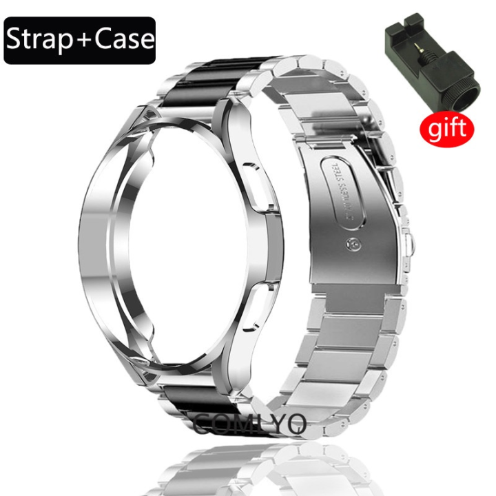 Strap with Case Protector for Samsung Galaxy Watch 6 5 4 Active 2 40mm