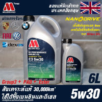 Millers Oils EE Performance 5w30 Nanodrive น้ำมันเครื่อง เบนซินและดีเซล, Hybrid สังเคราะห์แท้ 100% ระยะ 30,000 กม. ขนาด 6 ลิตร