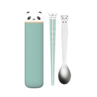 Lightweight Home Utensils Cutlery Travel Stainless Steel Spoon Picnic With Case For Kids Flatware Set Portable Chopsticks Office Flatware Sets