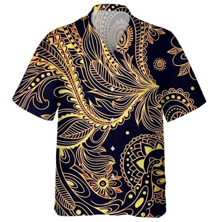 เสื้อฮาวายลายดอกไม้ทรงเรขาคณิต3มิติใหม่2023เสื้อผู้ชายลาย-paisley-swirl-สีสันสดใสทรงหลวมเสื้อผู้ชายแฟชั่นสตรีทแวร์สินค้าตามสั่ง