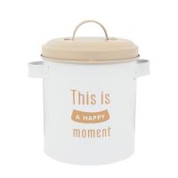 ขวดโหลกลมฝาดึง KECH HAPPY MOMENT 17.8x14x16.7 ซม. สีขาว/ชมพูROUND CANISTER WITH PULL LID KECH HAPPY MOMENT 17.8X14X16.7CM WHITE/PINK **สอบถามเพิ่มเติมได้จ้า**