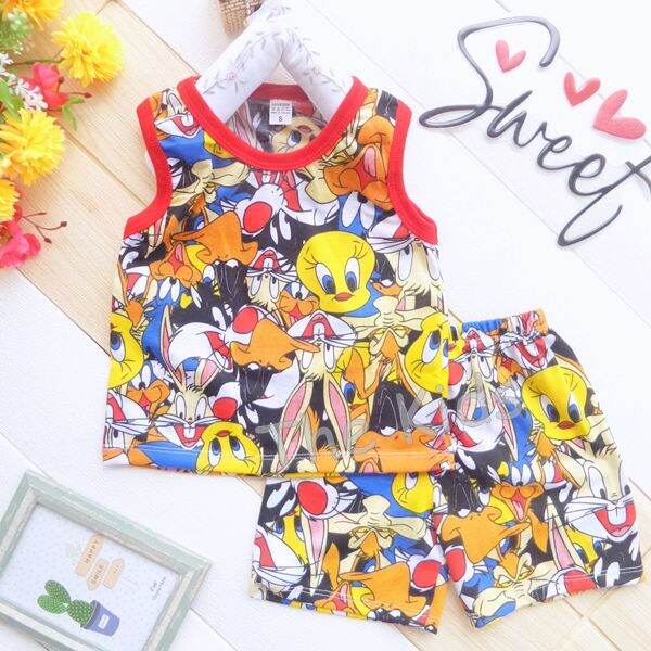 คละลาย-1-ชุด5เดือน-7ขวบ-แขนกุดขาสั้น-ss-s-m-l-xl-ผ้าคอตตอนนุ่ม