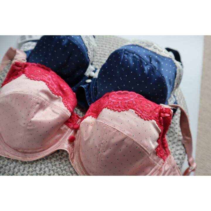 34C 34D 34E 36D 36E Big cup C,D,E cup Wired Nursing Bra with Polka dots ...