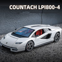 1:24 Countach LPI800-4ล้อแม็กรถสปอร์ตรุ่น D Iecasts และของเล่นยานพาหนะโลหะรถแข่งรุ่นจำลองแสงเสียงเด็กของเล่นของขวัญ