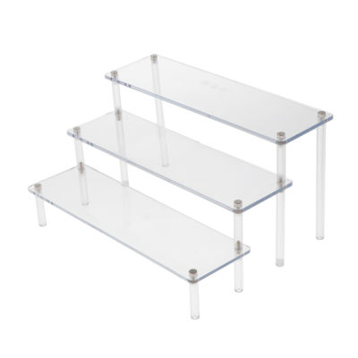 CCFine Multi-use 3-Tier Clear Acrylic Rack Perfume Makeup Toy Model Display Stand