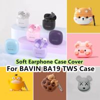 【Discount】 For BAVIN BA19 TWS Case Trendy Cartoon Grey Bears &amp; Ducks for BAVIN BA19 TWS Casing Soft Earphone Case Cover