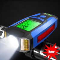 Bike Lights for Night Riding Speedometer for Bike computer with 130 DB Horn IPX4 Waterproof 300 Lumen Bicycle Front Lights