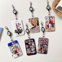 MSHNXA Bank Card แบบพกพาบัตรเครดิต Retractable Buckle Sailor Moon Chopper Key Chain อะนิเมะการ์ด Luffy Card Case ผู้ถือบัตรการ์ตูน