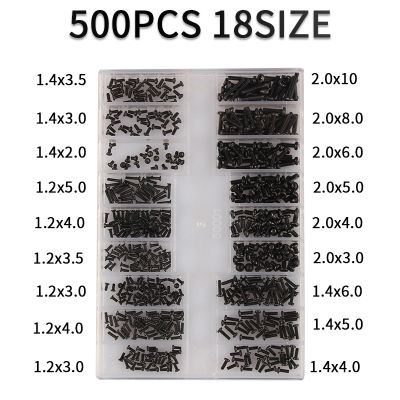 500Pcs 18 Types Mini screw DIY Kit Laptop Computer Assemble Repair Screw Fastener set screw tool box