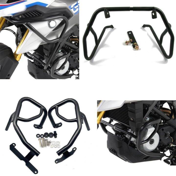 Motorcycle Upper&Lower Engine Guard Crash Bars Bumpers Stunt Cage ...