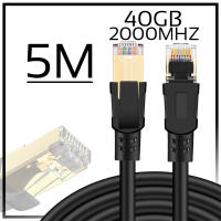 Braun Mall【ส่งจากกรุงเทพ】ใหม่ล่าสุด 5 เมตร สายแลน Lan CAT 8 Cat8 Ethernet Cable RJ45 8P8C Network 2000Mhz Patch 25/40Gbps Cat 8 สายแลนเน็ต Super Speed สายแลน สําหรับแล็ปท็อป PS4 Laptop PC Network Lan Cable