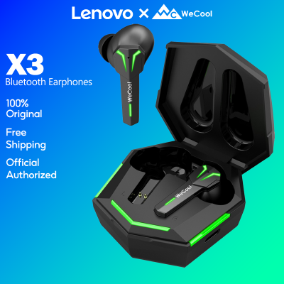 Lenovo x WeCool Freesolo X3 Gaming หูฟังบลูทูธ หูฟังไร้สายที่แท้จริงพร้อมไฟ RGB เวลาแฝงต่ำ 60ms และเวลาเล่น 30 ชั่วโมง Bluetooth 5.1