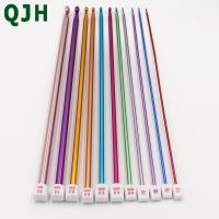 ℡◙ 11 Pcs/ Set Crochet Hooks Needle Set Multicolour Colors Tunisian Afghan Aluminum Knitting Needles Tools Kit 10.6 27cm RX012