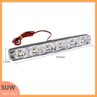 ? SUW 2pcs 12V 6 LED Daytime Running Light DRL รถหมอกวันขับรถหลอดไฟชุด